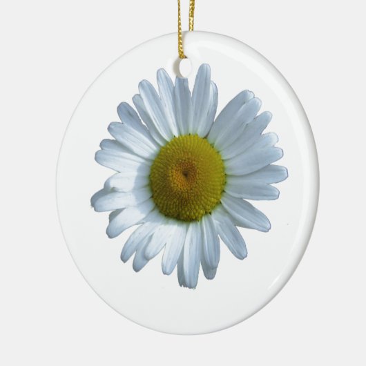 White Daisy Keramisch Ornament (Links)