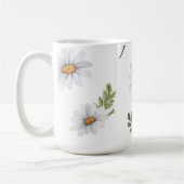 White daisy koffiebeker, White daisies Koffiemok (Links)