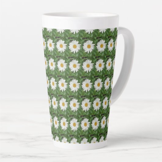 White Daisy Latte Mok (Rechterhoek)