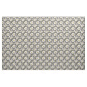 White Daisy Lavender Floral Pattern Stof (Fat Quarter)