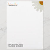 White Daisy Letterhead Briefhoofd Ontwerp (Voorkant)