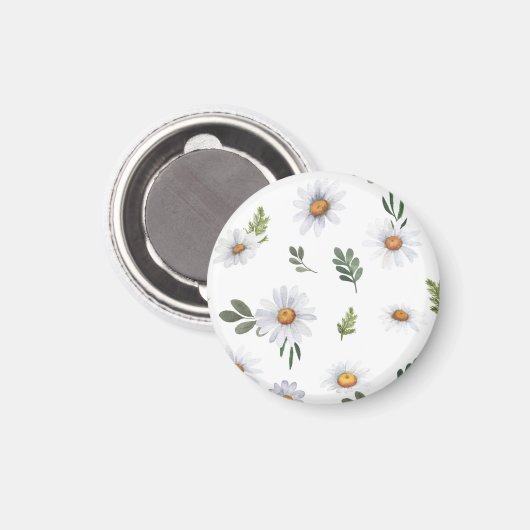 White daisy magnet, Daisy magnet (Voorkant / Achterkant)