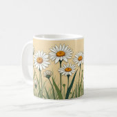White Daisy Meadow Koffiemok (Voorkant links)