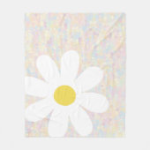 White Daisy met pastel stippen Fleece Deken (Voorkant)