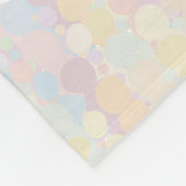 White Daisy met pastel stippen Fleece Deken (Hoek)