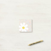 White Daisy met pastel stippen Post-it® Notes (Op bureau)