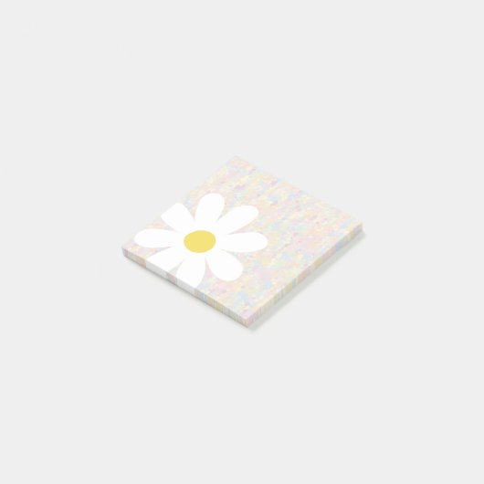 White Daisy met pastel stippen Post-it® Notes (Schuin)