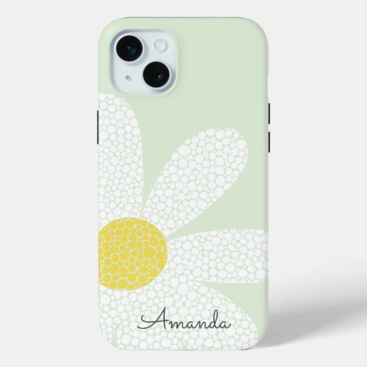 White Daisy met stippen Case-Mate iPhone Case (Achterkant)