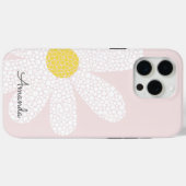 White Daisy met stippen Case-Mate iPhone Case (Achterkant (horizontaal))