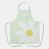 White Daisy met stippen Schort (Voorkant)