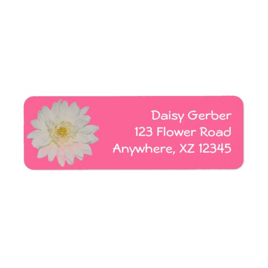 White Daisy Mum Etiket (Voorkant)