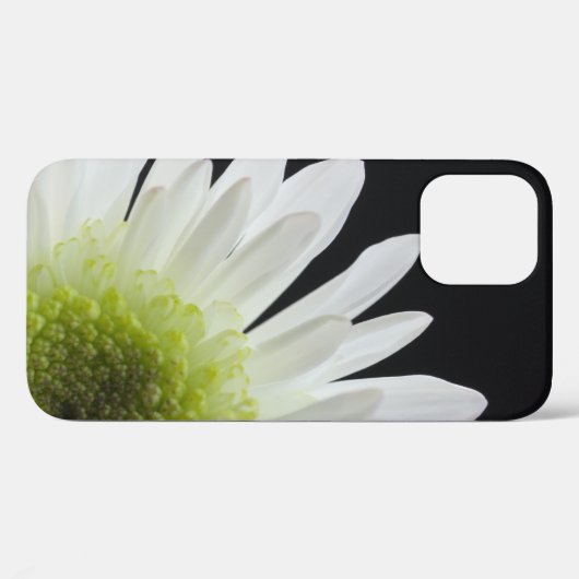 White Daisy on Black Case-Mate iPhone Case (Achterkant (horizontaal))
