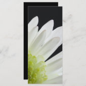 White Daisy on Black Wedding Program Programmakaart (Voorkant / Achterkant)