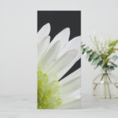 White Daisy on Black Wedding Program Programmakaart (Staand voorkant)