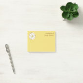 White Daisy on Golden Yellow Personal Name Post-it® Notes (Kantoor)
