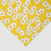 White Daisy on Yellow Background Tissuepapier (Detail)