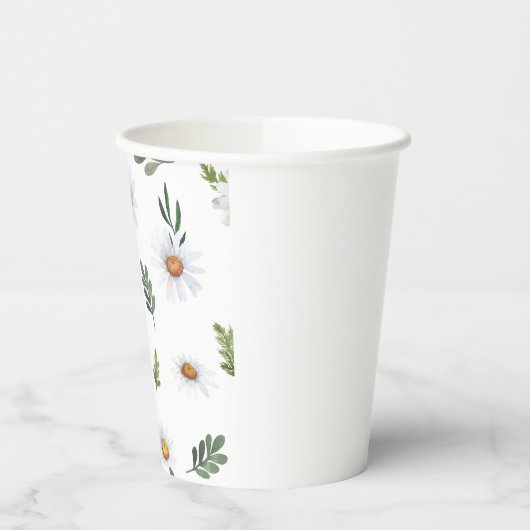 White daisy paper cup, White daisies paper cup Papieren Bekers (Links)