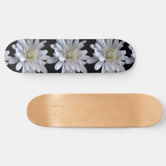 White Daisy-patroon Persoonlijk Skateboard (Horizontaal)