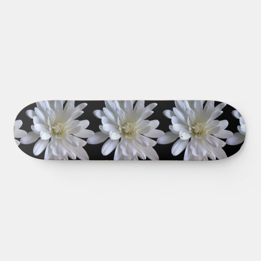 White Daisy-patroon Persoonlijk Skateboard (Horizontaal)