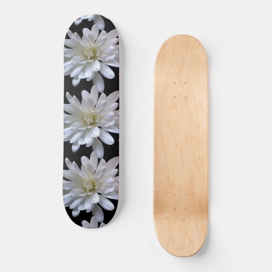 White Daisy-patroon Persoonlijk Skateboard (Voorkant)