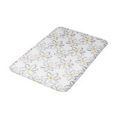 White Daisy Pattern Badmat (Gekanteld)