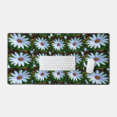 White Daisy Pattern Bureaumat (Keyboard & Muis)