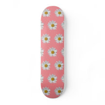 White Daisy Pattern Cute Pink