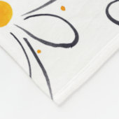 "White Daisy Pattern" Fleece Deken (Hoek)