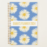 White Daisy Pattern Flowers Blooms Floral CUSTOM Planner<br><div class="desc">hallo! Ik hoop dat je dit originele kunstwerk ontwerp leuk vindt. Voeg uw eigen tekst toe,  verander de kleuren of de doopvonten om het te personaliseren. Bekijk mijn winkel voor meer design. Als je iets wilt,  laat het me dan weten.</div>
