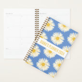 White Daisy Pattern Flowers Blooms Floral CUSTOM Planner (Display)