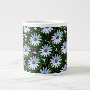 White Daisy Pattern Grote Koffiekop