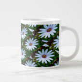 White Daisy Pattern Grote Koffiekop (Rechts)