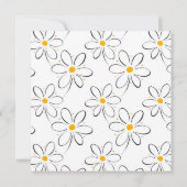 White Daisy Pattern Kaart (Achterkant)