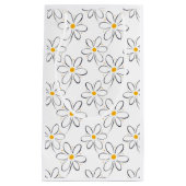 White Daisy Pattern Klein Cadeauzakje (Voorkant)