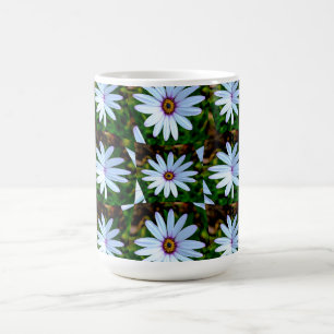 White Daisy Pattern Koffiemok