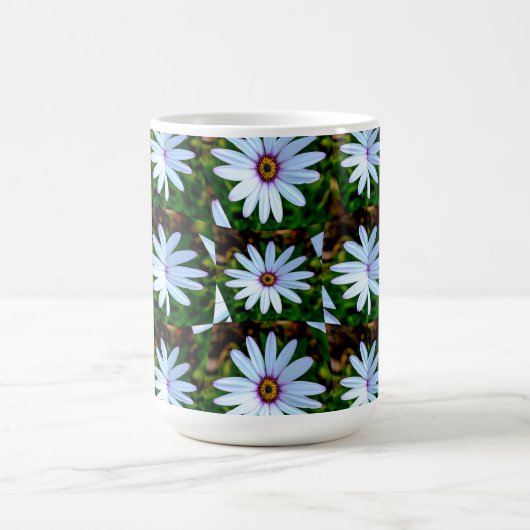 White Daisy Pattern Koffiemok (Center)