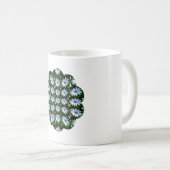White Daisy Pattern Koffiemok (Voorkant rechts)
