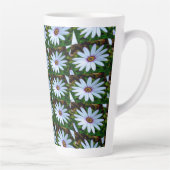 White Daisy Pattern Latte Mok (Rechts)