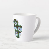 White Daisy Pattern Latte Mok (Rechterhoek)