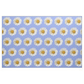 White Daisy Pattern on Light Blue Background Stof (Fat Quarter)