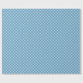 White Daisy Pattern on Light Blue Cute Girly Cadeaupapier (Vlak)