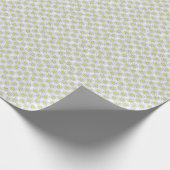 White Daisy Pattern on White Wrapping Paper Cadeaupapier (Hoek)