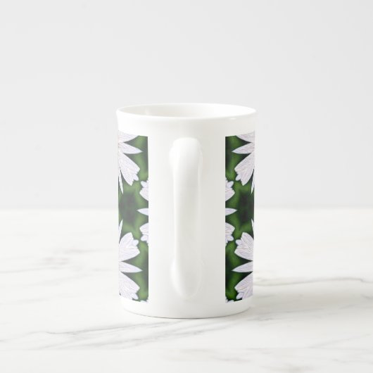 White Daisy Pattern Porselein Kop (Achterkant)