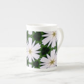 White Daisy Pattern Porselein Kop (Voorkant rechts)