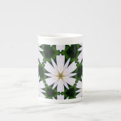White Daisy Pattern Porselein Kop (Voorkant)