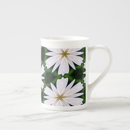 White Daisy Pattern Porselein Kop (Rechts)