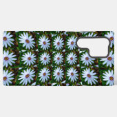 White Daisy Pattern Samsung Galaxy Hoesje (Achterkant horizontaal)