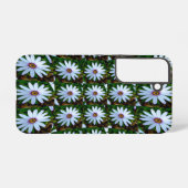 White Daisy Pattern Samsung Galaxy Hoesje (Achterkant horizontaal)