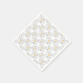 White Daisy Pattern Servet (Hoek)