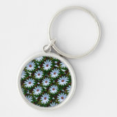 White Daisy Pattern Sleutelhanger (Voorkant)